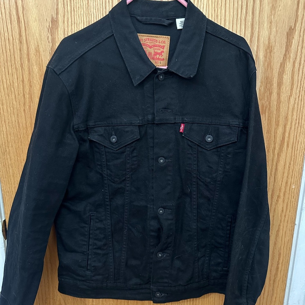 Levi’s Black Denim Jacket Size Large Men’s
